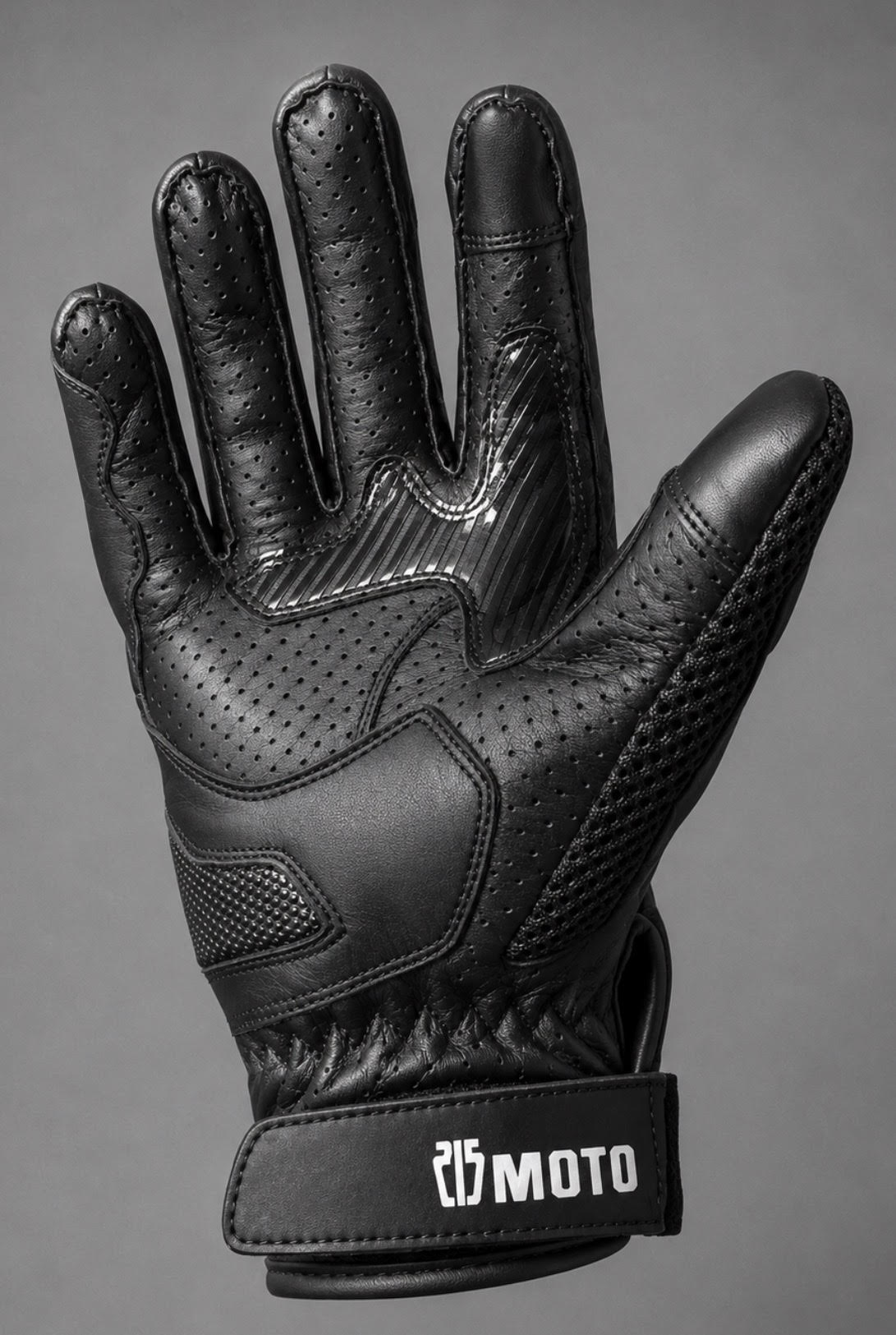 Sport Perforated Leather Glove Black