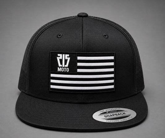 Embroidered Flag Logo snapback Trucker Hat