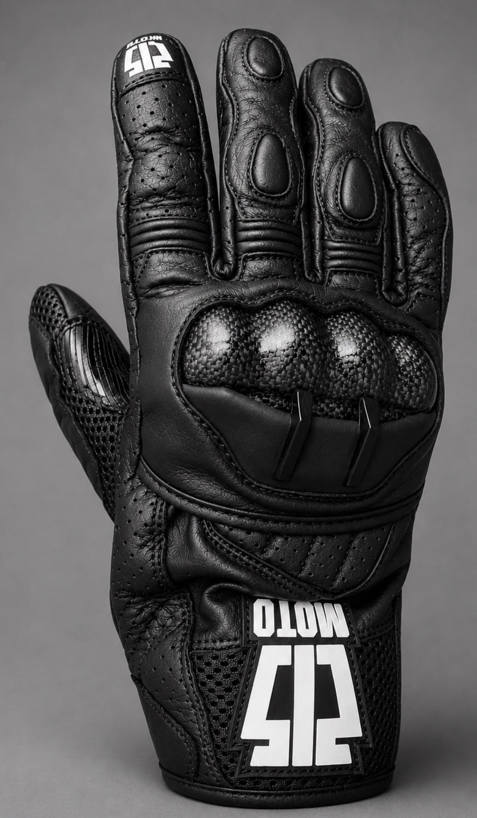 Sport Perforated Leather Glove Black